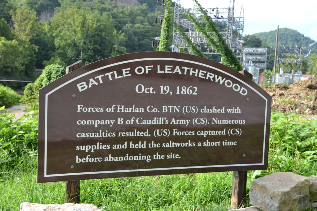 BATTLE OF LEATHERWOOD MEMORIAL MARKER