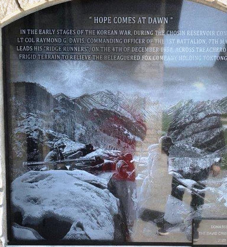 “HOPE COMES AT DAWN” WAR MEMORIAL PLAQUE