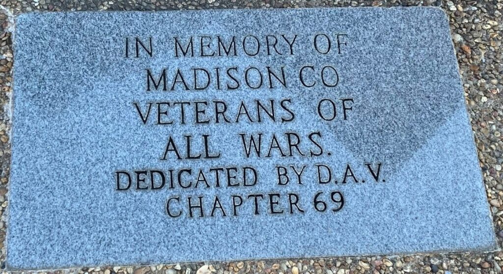 MADISON CO VETERANS OF ALL WARS MEMORIAL TABLET