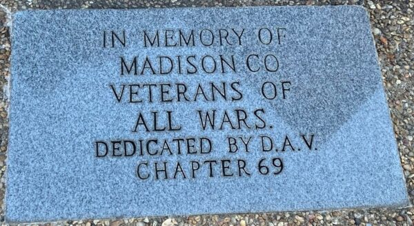 MADISON CO VETERANS OF ALL WARS MEMORIAL TABLET