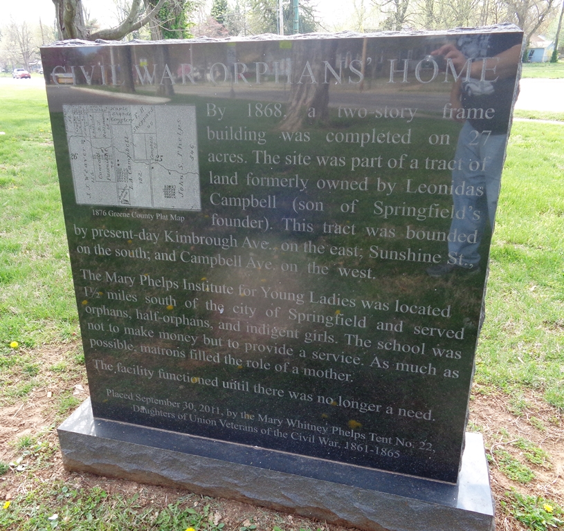 CIVIL WAR ORPHANS’ HOME MEMORIAL BACK