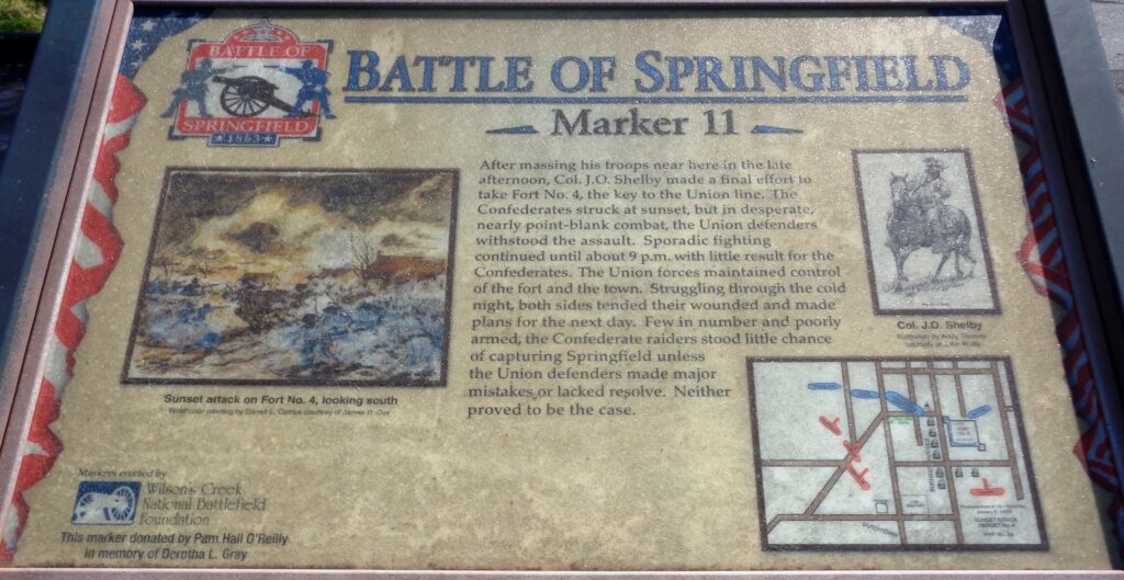 BATTLE OF SPRINGFIELD MARKER 11 MEMORIAL PANEL