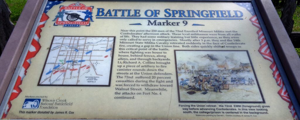 BATTLE OF SPRINGFIELD MARKER 9 MEMORIAL PANEL