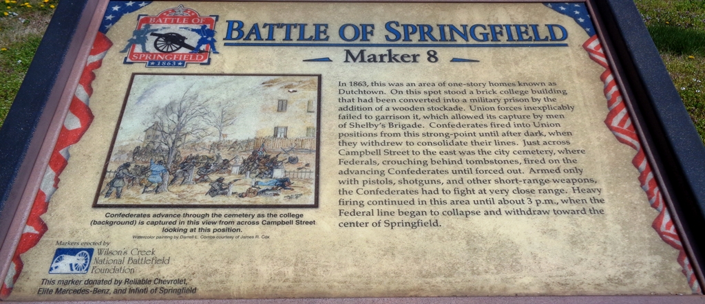 BATTLE OF SPRINGFIELD MARKER 8 MEMORIAL PANEL