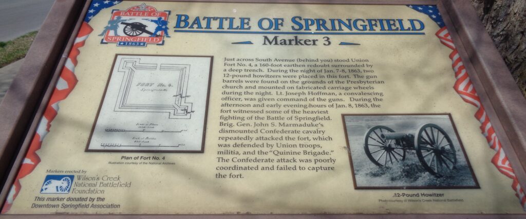 BATTLE OF SPRINGFIELD MARKER 3 MEMORIAL PANEL