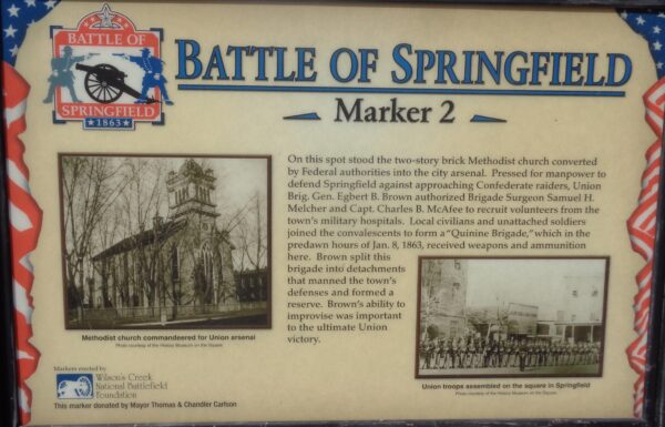 BATTLE OF SPRINGFIELD MARKER 2 MEMORIAL PANEL