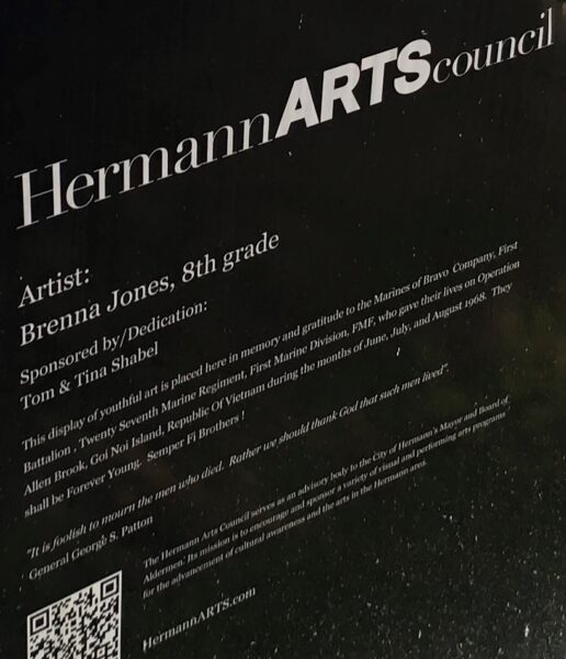 HERMANN ARTS COUNCIL OPERATION ALLEN BROOK WAR MEMORIAL NARRATIVE