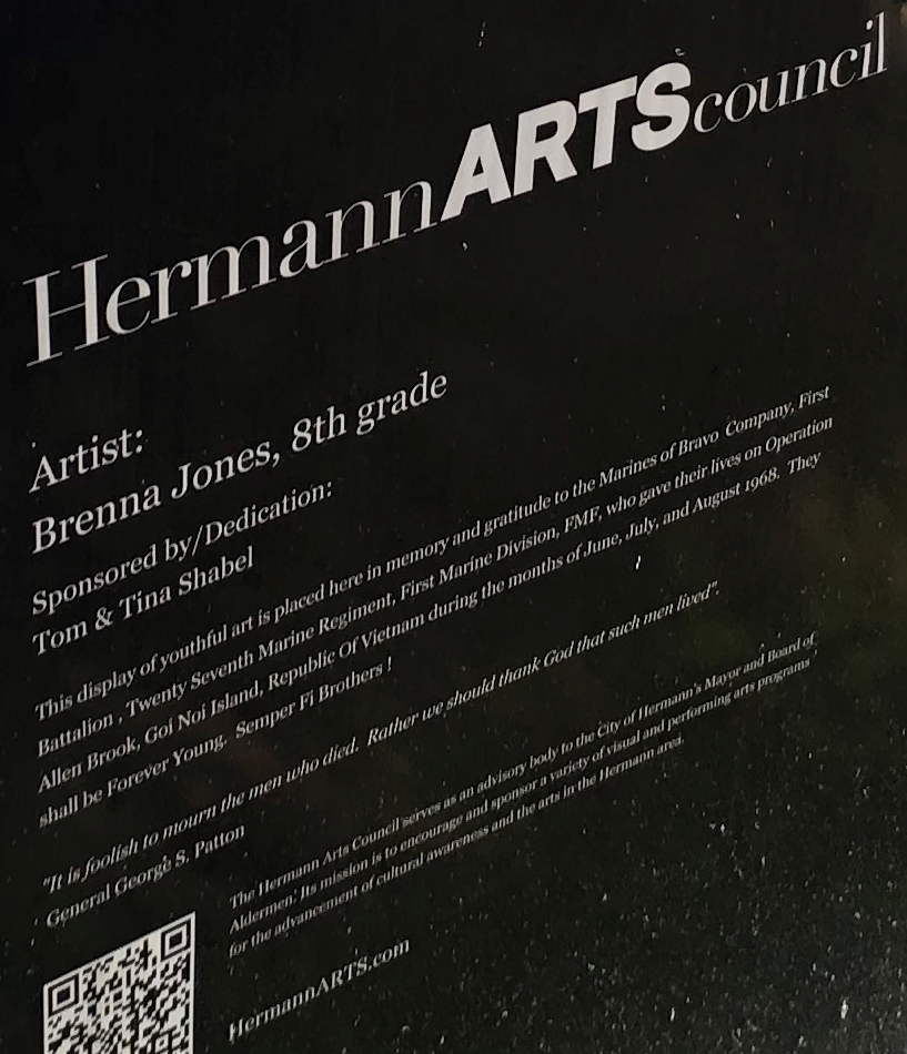 HERMANN ARTS COUNCIL OPERATION ALLEN BROOK WAR MEMORIAL NARRATIVE