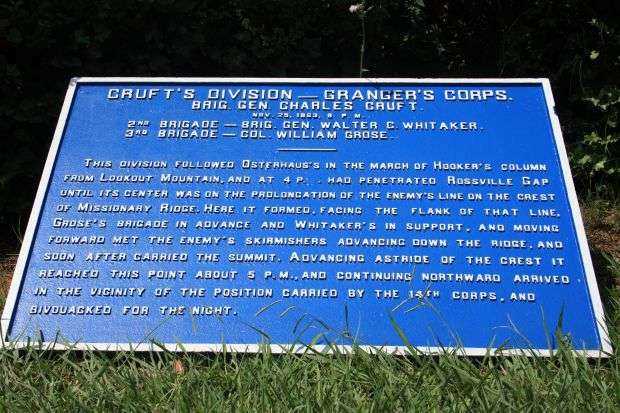 CRUFT’S DIVISION-GRANGER’S CORPS MEMORIAL PLAQUE