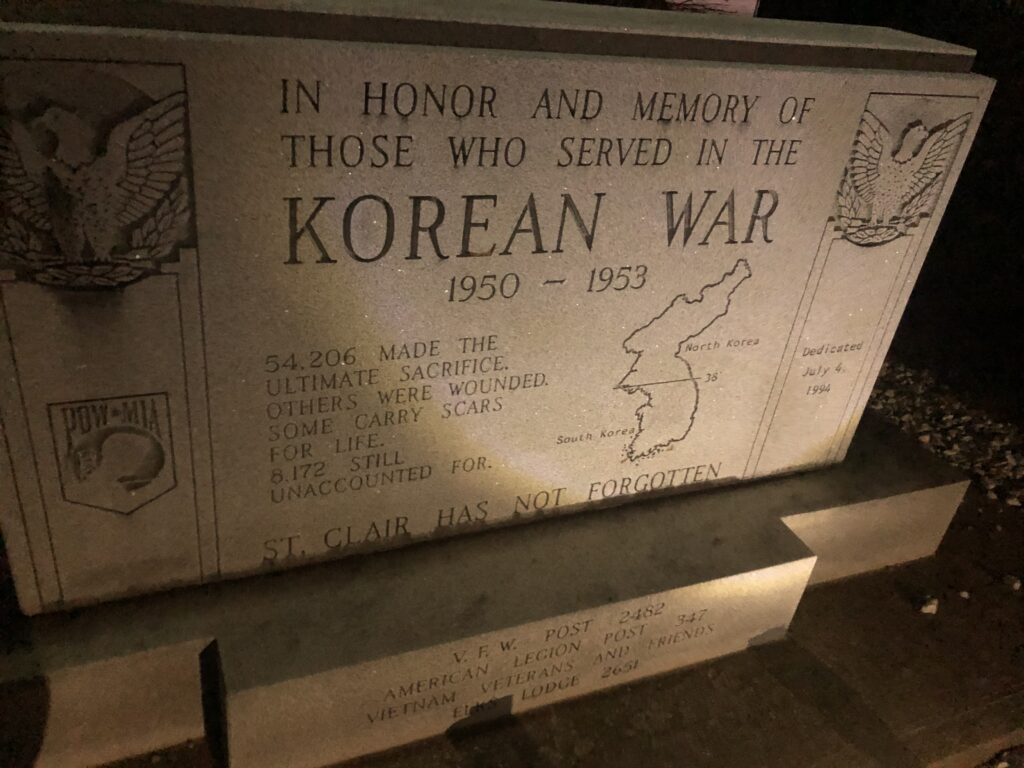 ST. CLAIR KOREAN WAR MEMORIAL