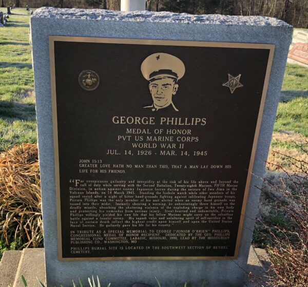 GEORGE PHILLIPS MEDAL OF HONOR WAR MEMORIAL