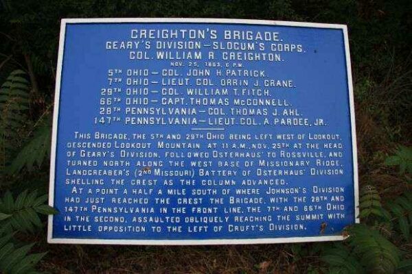 CREIGHTON’S BRIGADE MEMORIAL PLAQUE