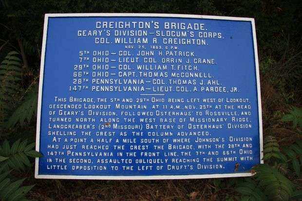 CREIGHTON’S BRIGADE MEMORIAL PLAQUE