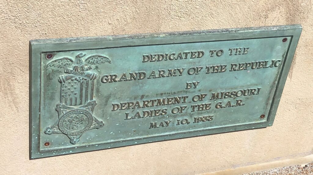 DEPARTMENT OF MISSOURI GRAND ARMY OF THE REPUBLIC MEMORIAL PLAQUE A