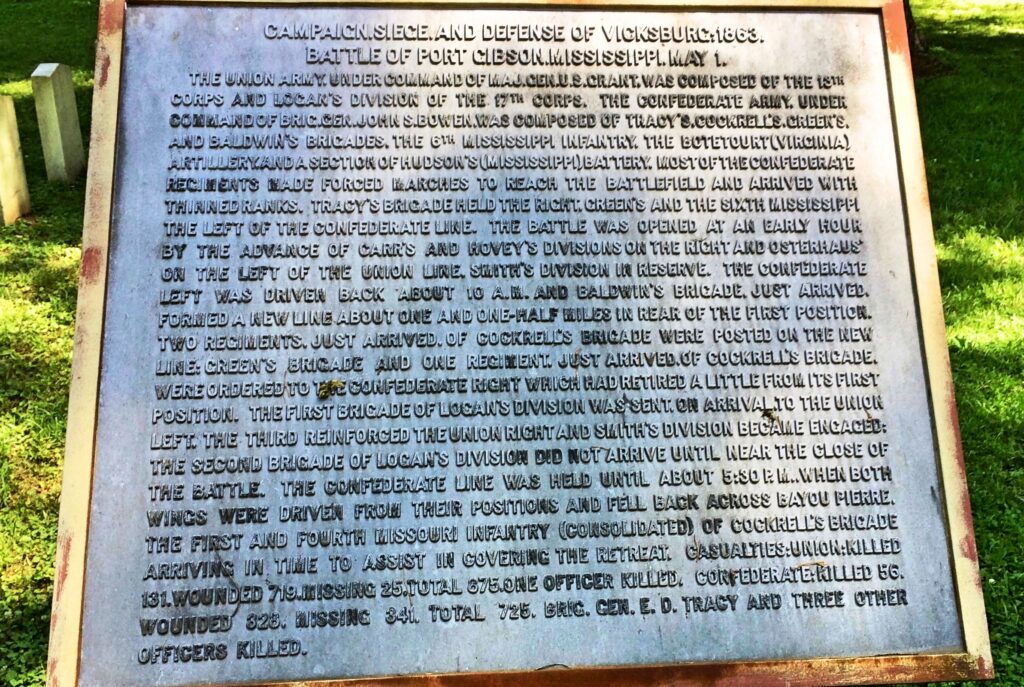 CAMPAIGN, SIEGE,  AND DEFENSE OF VICKSBURG, 1863 MEMORIAL PLAQUE