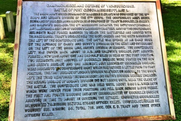 CAMPAIGN, SIEGE,  AND DEFENSE OF VICKSBURG, 1863 MEMORIAL PLAQUE