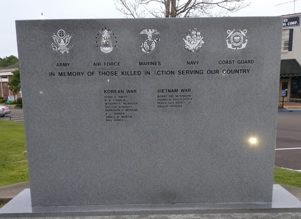 ATTALA COUNTY KILLED IN ACTION MEMORIAL BACK