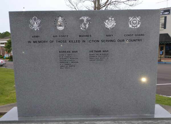 ATTALA COUNTY KILLED IN ACTION MEMORIAL BACK