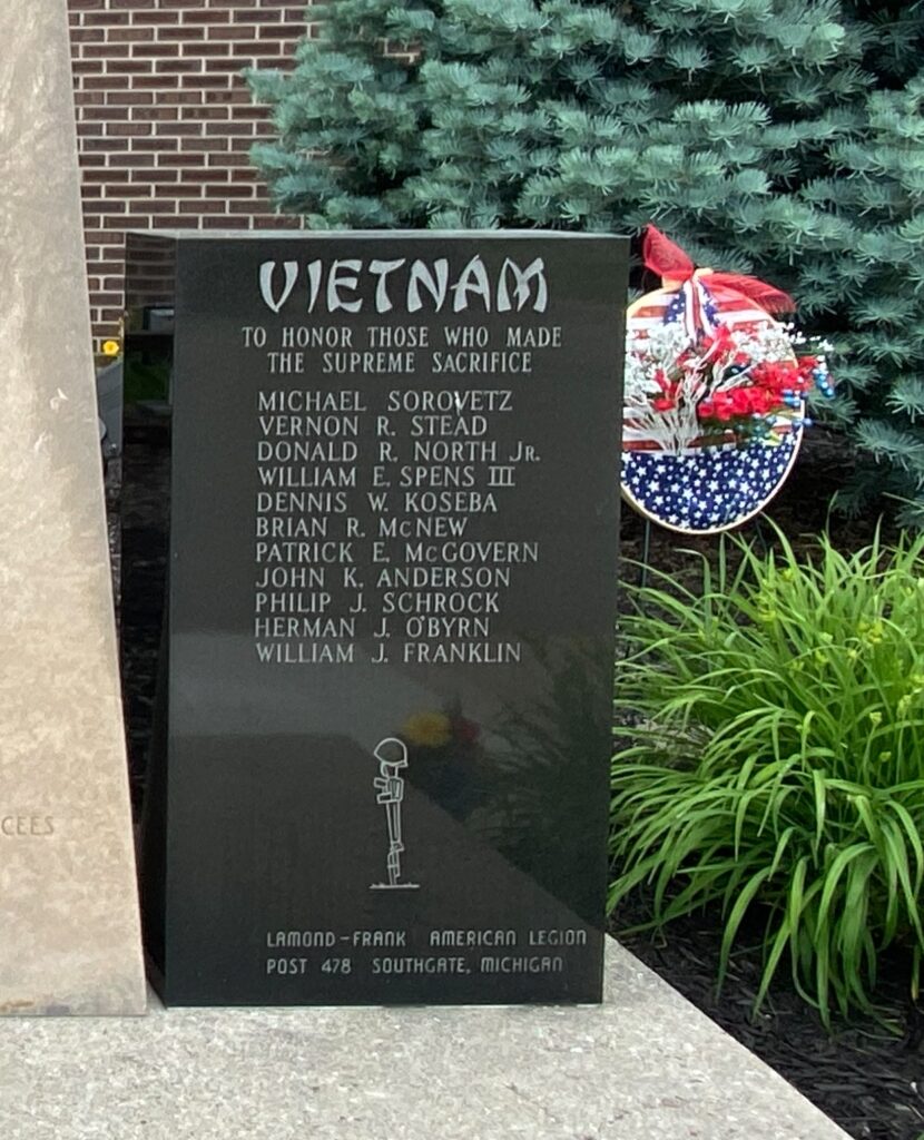 AMERICAN LEGION SUPREME SACRIFICE MEMORIAL RIGHT STONE
