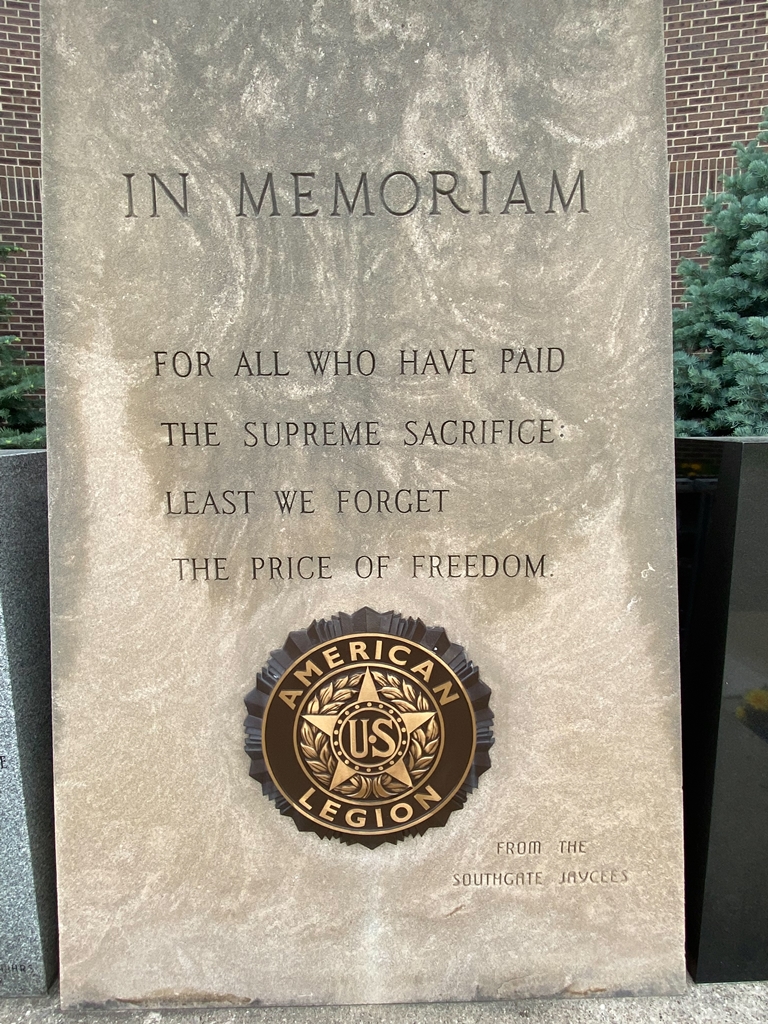 AMERICAN LEGION SUPREME SACRIFICE MEMORIAL CENTER STONE