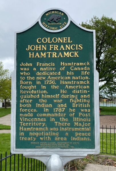 COLONEL JOHN FRANCIS HAMTRACK MEMORIAL MARKER