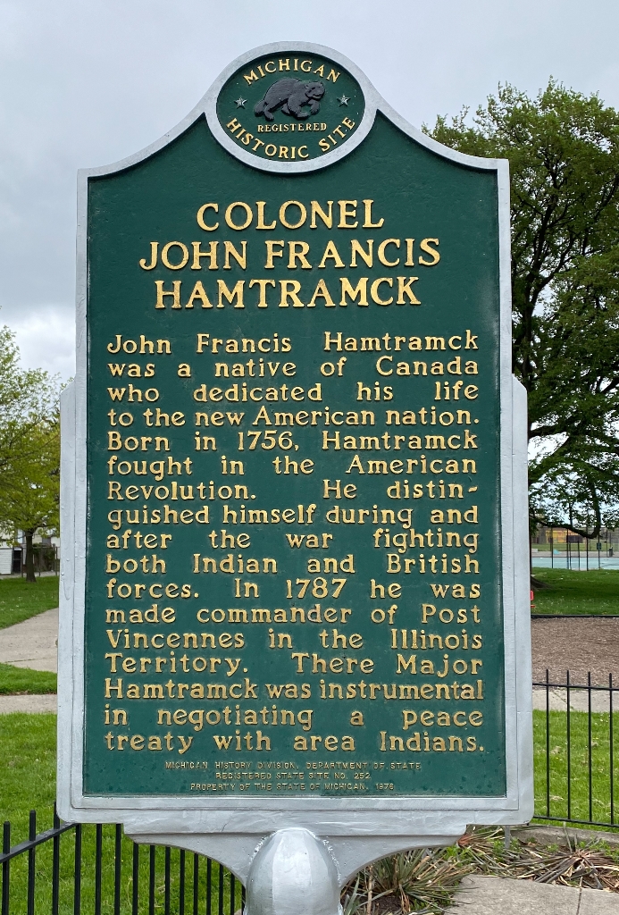 COLONEL JOHN FRANCIS HAMTRACK MEMORIAL MARKER