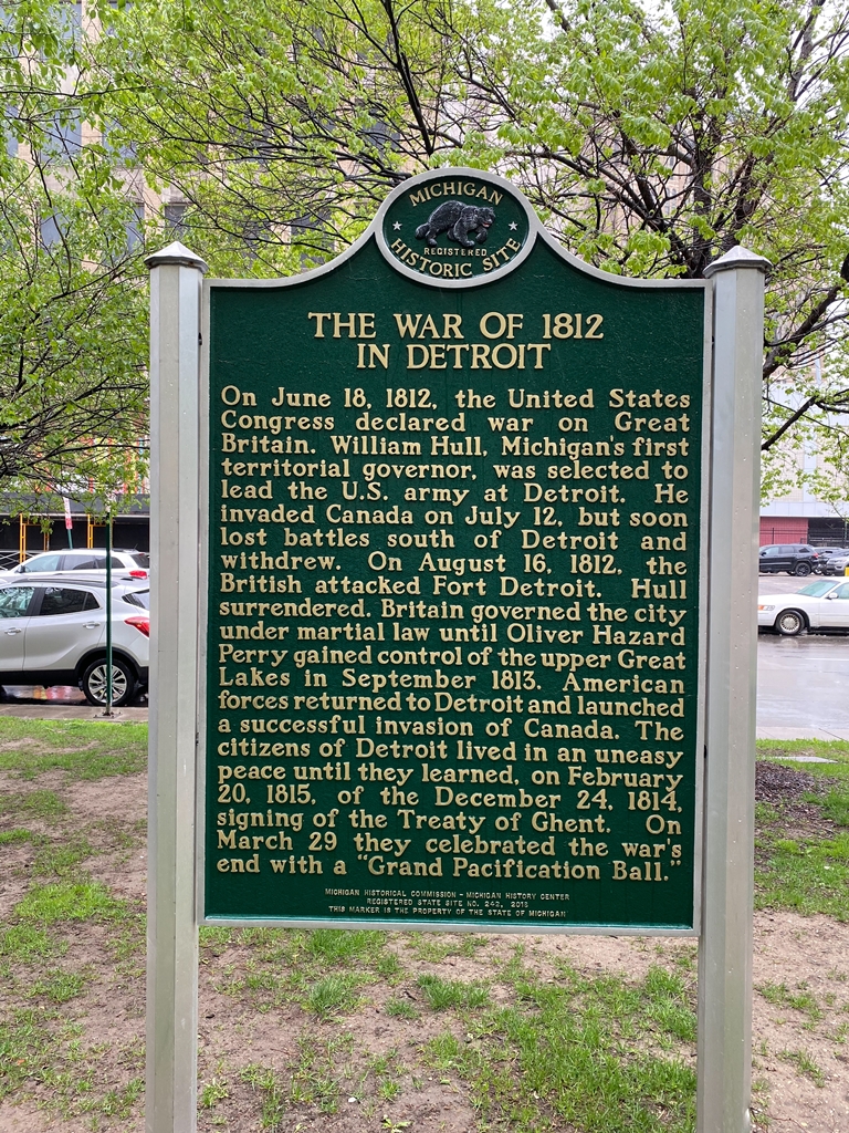 WAR OF 1812 IN DETROIT MEMORIAL MARKER