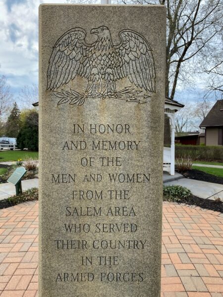 SALEM AREA ARMED FORCES MEMORIAL STONE