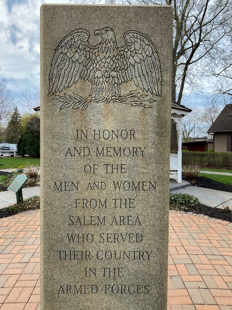 SALEM AREA ARMED FORCES MEMORIAL STONE