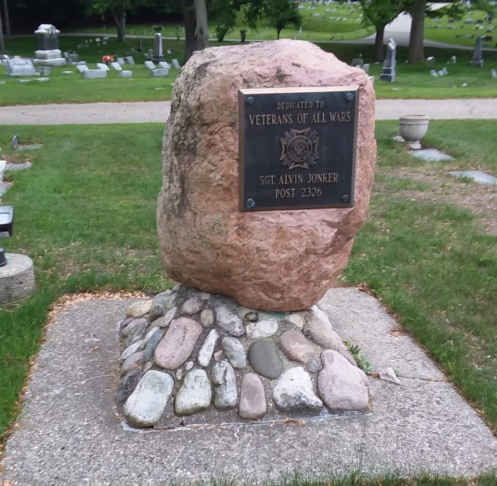 SGT. ALVIN JONKER POST 2326 ALL WARS VETERANS MEMORIAL