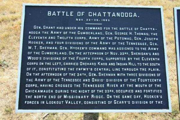 BATTLE OF CHATTANOOGA MEMORIAL PLAQUE I