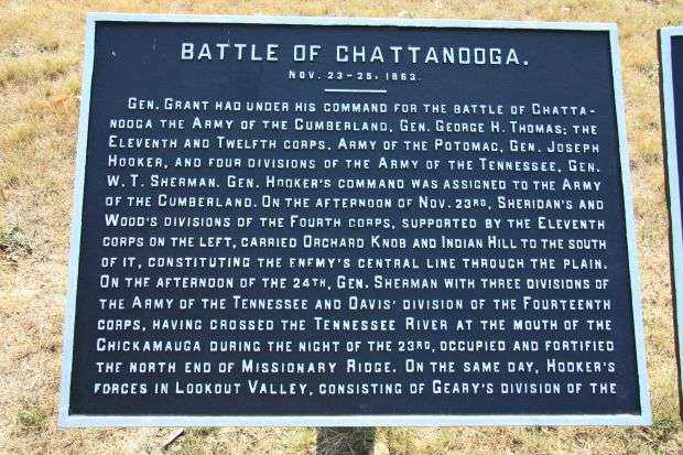 BATTLE OF CHATTANOOGA MEMORIAL PLAQUE I