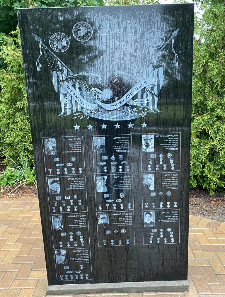 OAKLAND COUNTY ULTIMATE SACRIFICE WAR MEMORIAL RIGHT STONE