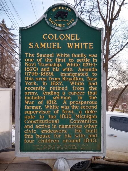 COLONEL SAMUEL WHITE WAR MEMORIAL MARKER