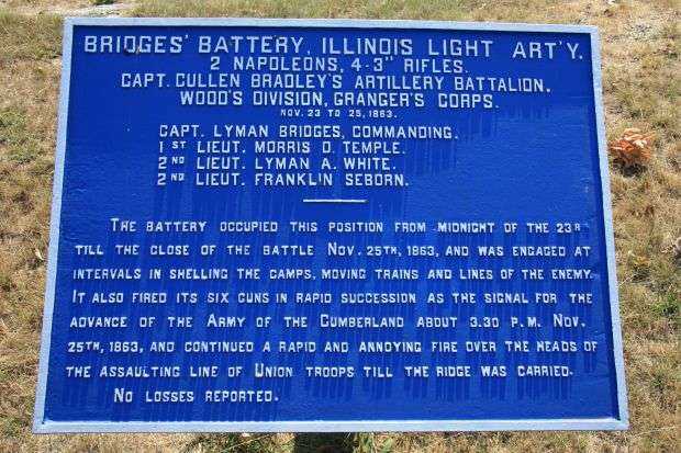 BRIDGES’ BATTERY, ILLINOIS LIGHT ART’Y MEMORIAL PLAQUE