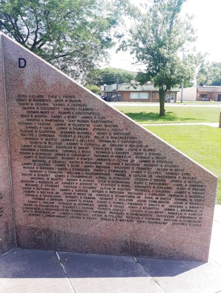MONROE COUNTY VIETNAM WAR VETERANS MEMORIAL STONE D