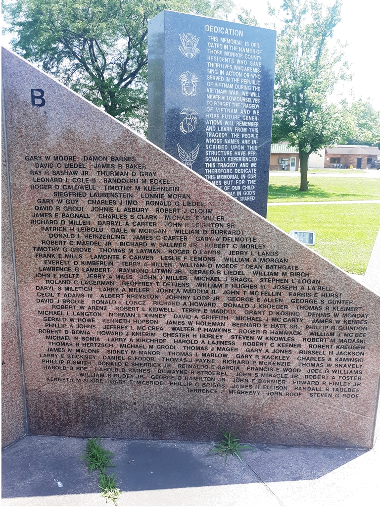 MONROE COUNTY VIETNAM WAR VETERANS MEMORIAL STONE B