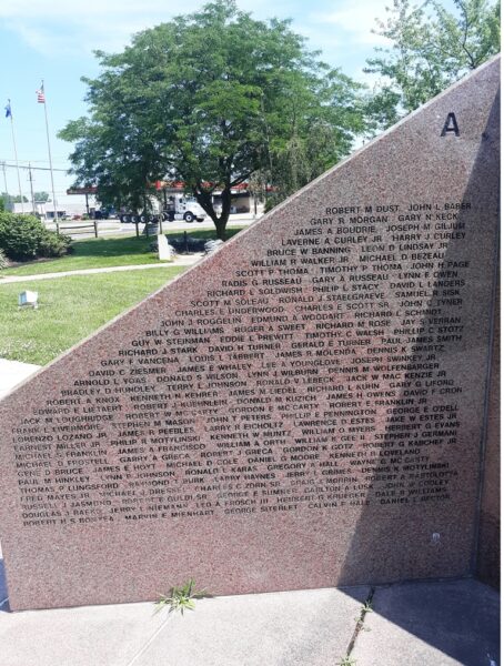 MONROE COUNTY VIETNAM WAR VETERANS MEMORIAL STONE A
