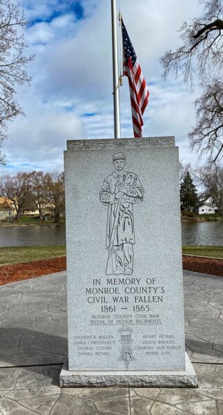 MONROE COUNTY CIVIL WAR FALLEN SOLDIERS MEMORIAL CENTER STONE