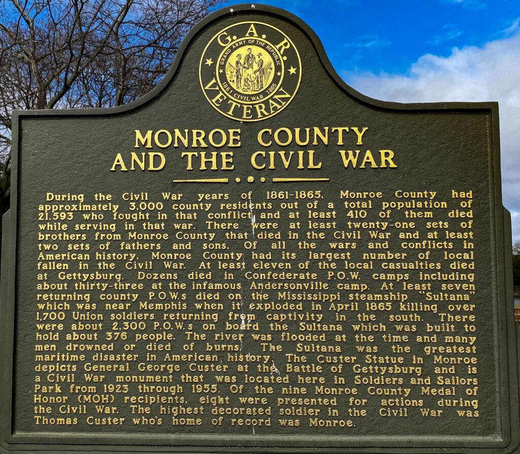MONROE COUNTY AND THE CIVIL WAR MEMORIAL MARKER