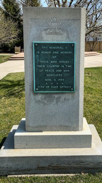 CITY OF EAST DETOIT VETERANS MEMORIAL