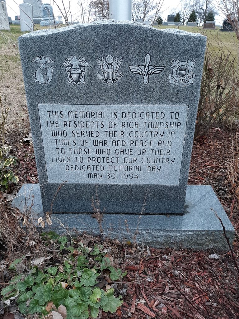 RIGA TOWNSHIP VETERANS MEMORIAL