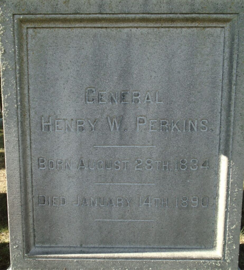GENERAL HENRY W. PERKINS WAR MEMORIAL STONE A