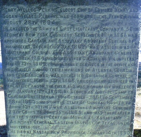 GENERAL HENRY W. PERKINS WAR MEMORIAL STONE B