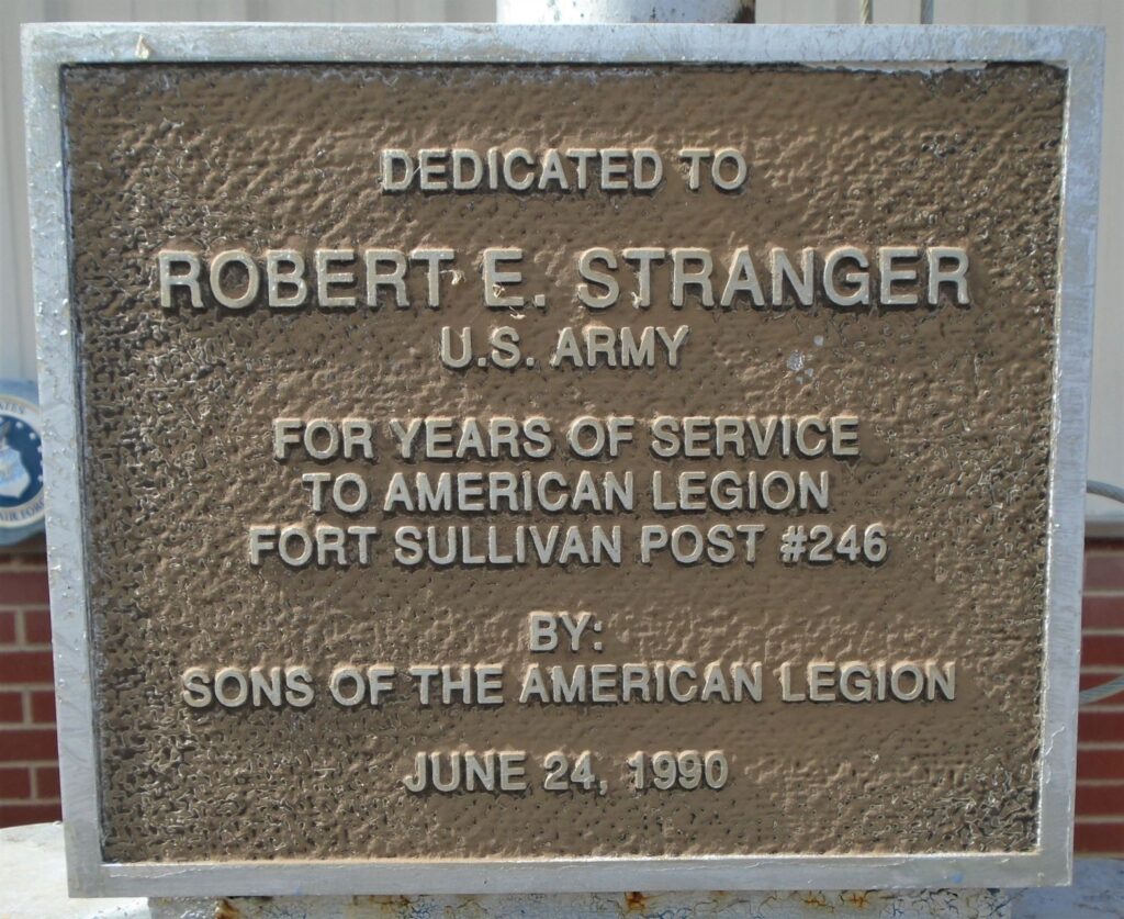 ROBERT E. STRANGER MEMORIAL PLAQUE