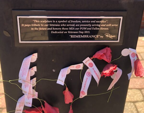 “REMEMBRANCE” BY RUBINO VETERANS MEMORIAL PLAQUE