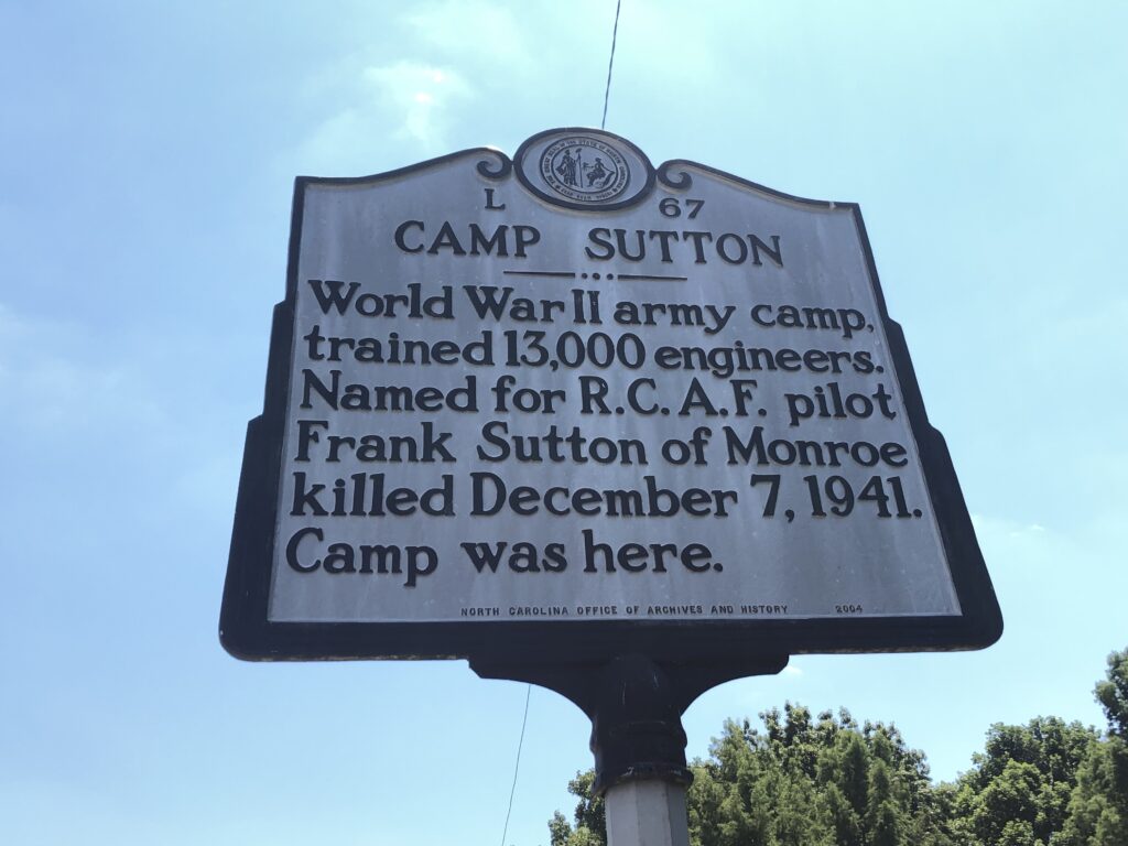 CAMP SUTTON WAR MEMORIAL MARKER