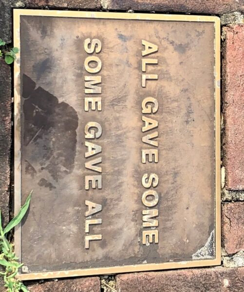 SALISBURY ALL GAVE SOME SOME GAVE ALL WARS MEMORIAL PLAQUE