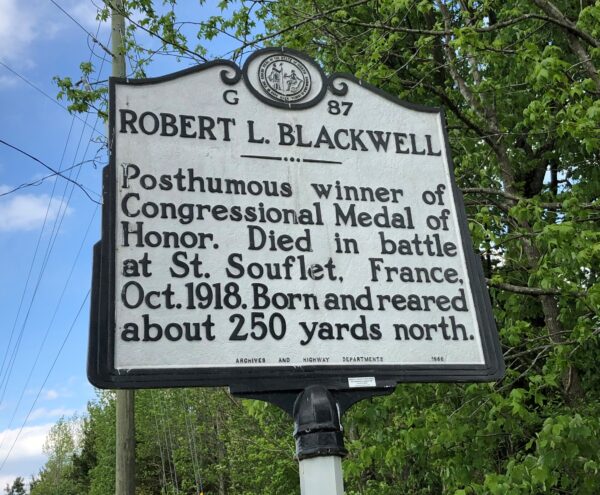 ROBERT L. BLACKWELL MEDAL OF HONOR WAR MEMORIAL MARKER