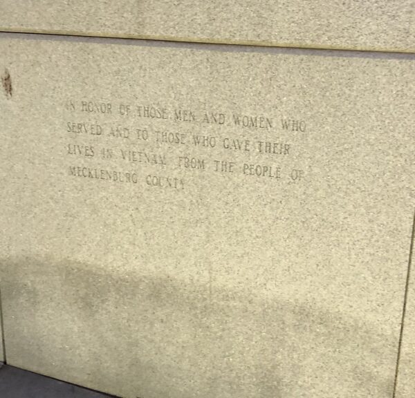 MECKLENBURG COUNTY VIETNAM VETERANS MEMORIAL STONE B